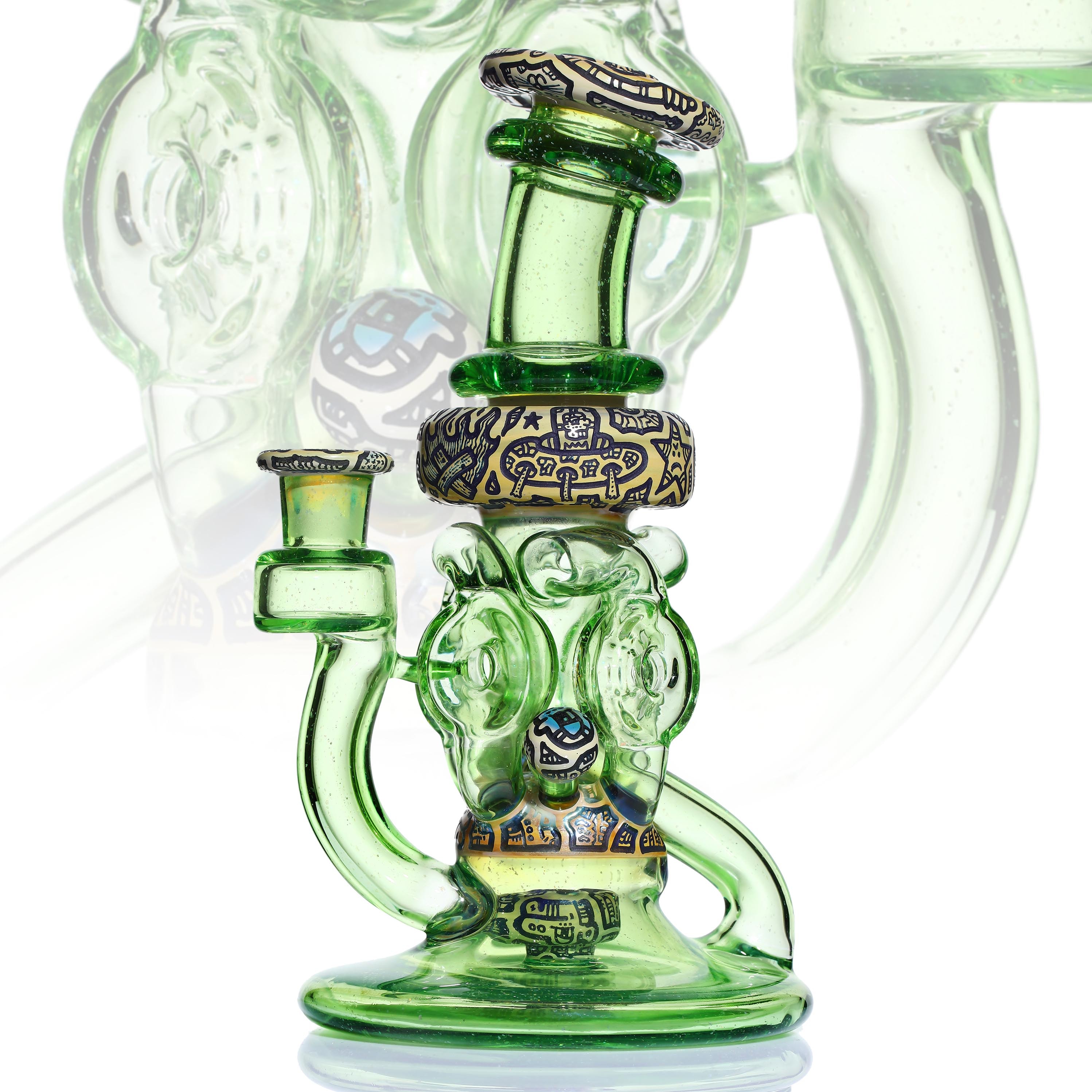 Close detail of a Focus Series piece, torch-worked borosilicate