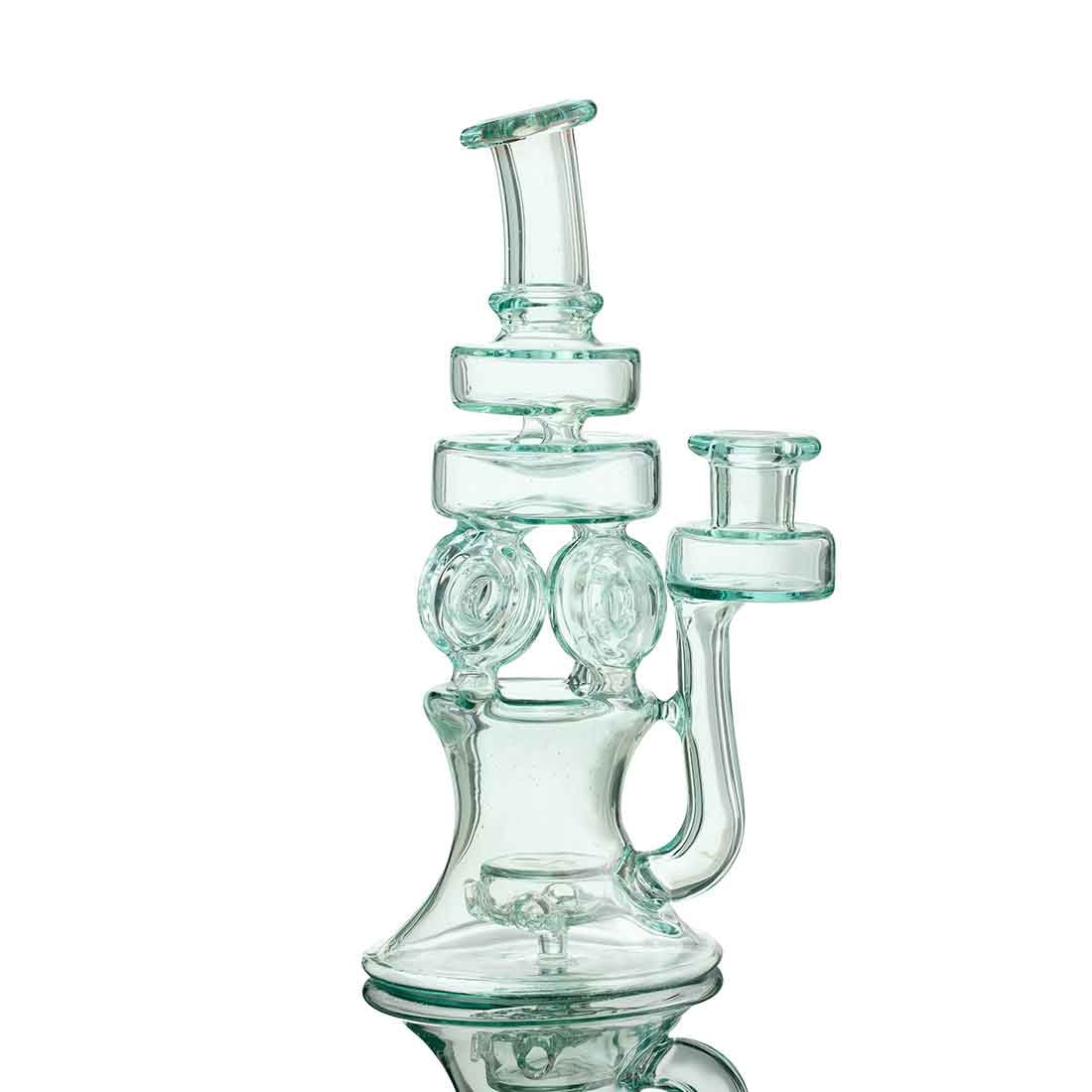 Tonic — mint green stacked ring recycler rig on white background